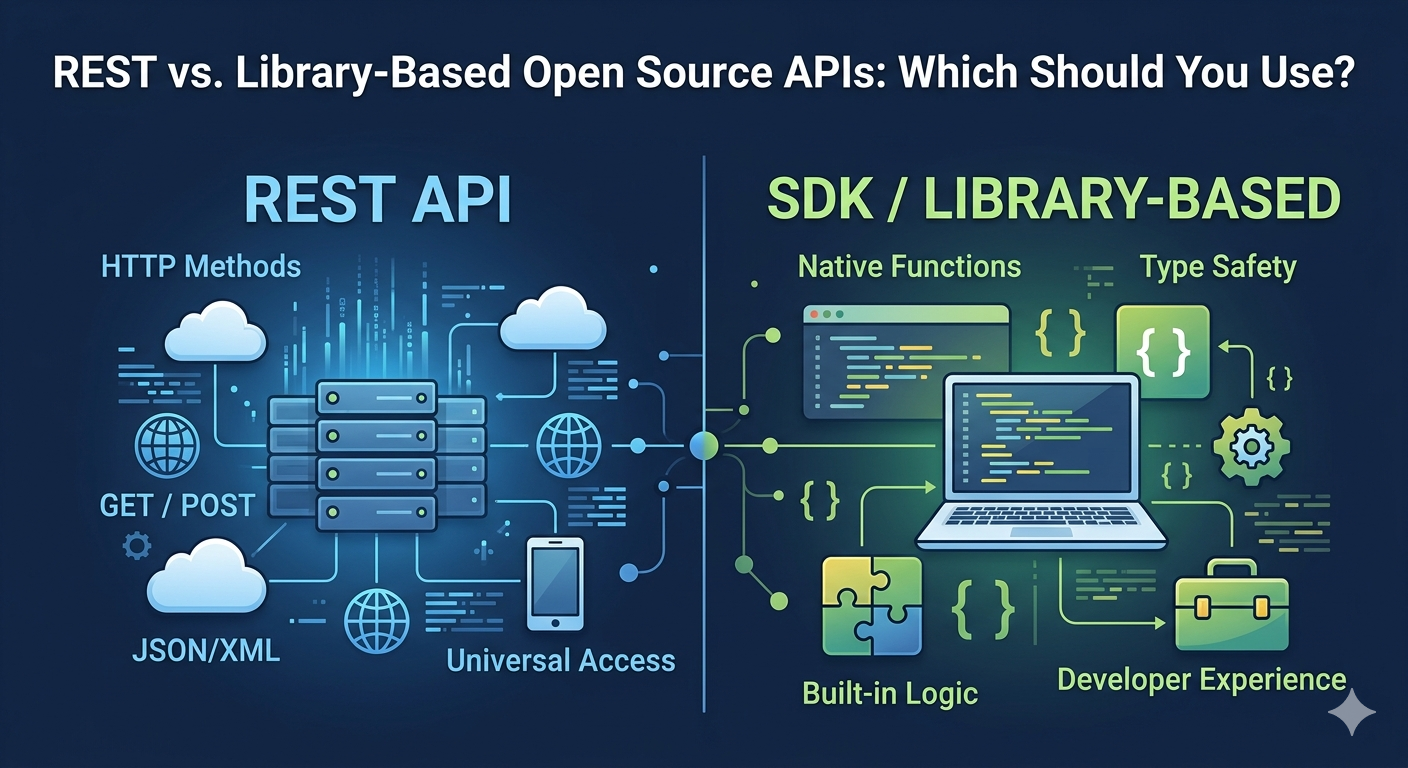 REST vs. Bibliotheksbasierte Open-Source-APIs: Welche sollten Sie verwenden?
