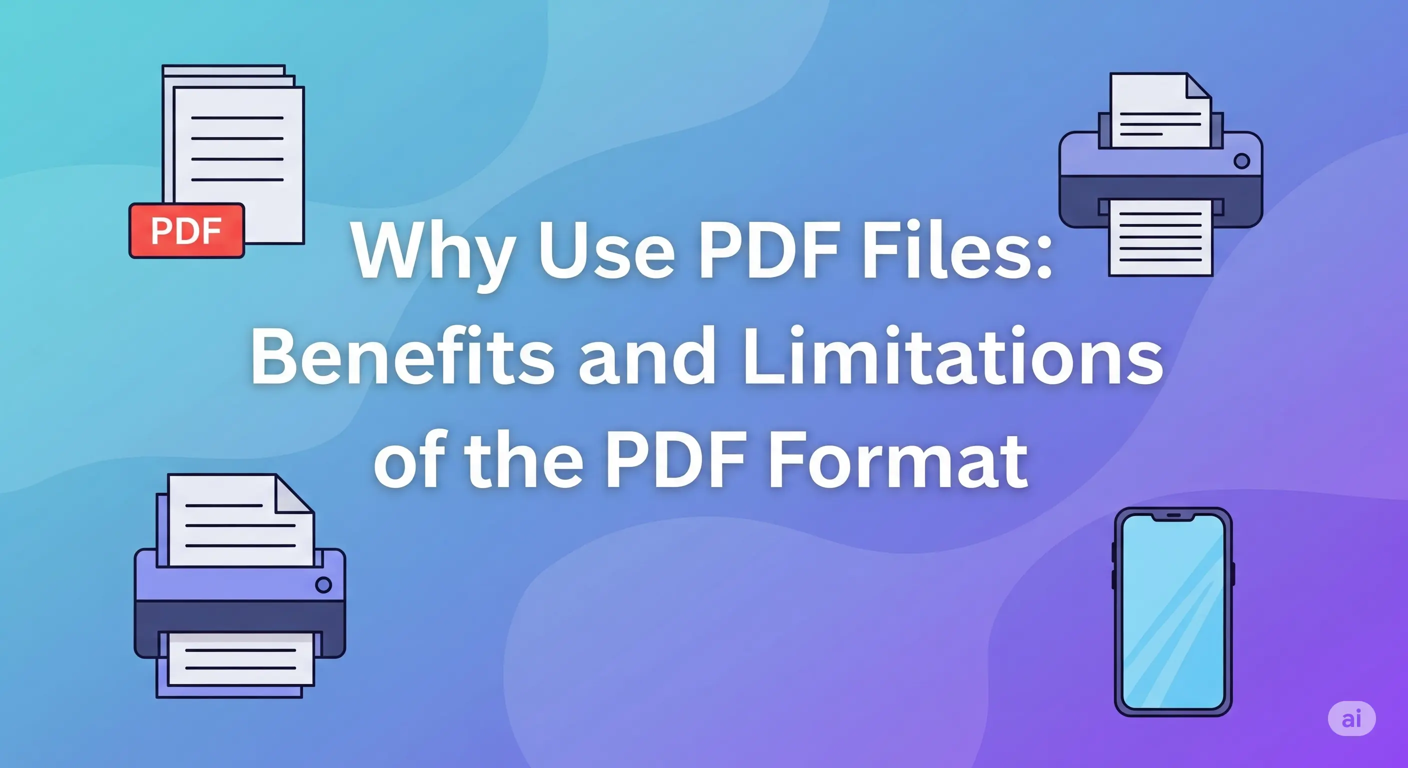 عنوان - چرا از فایل‌های PDF استفاده کنیم: مزایا و محدودیت‌های فرمت PDF
