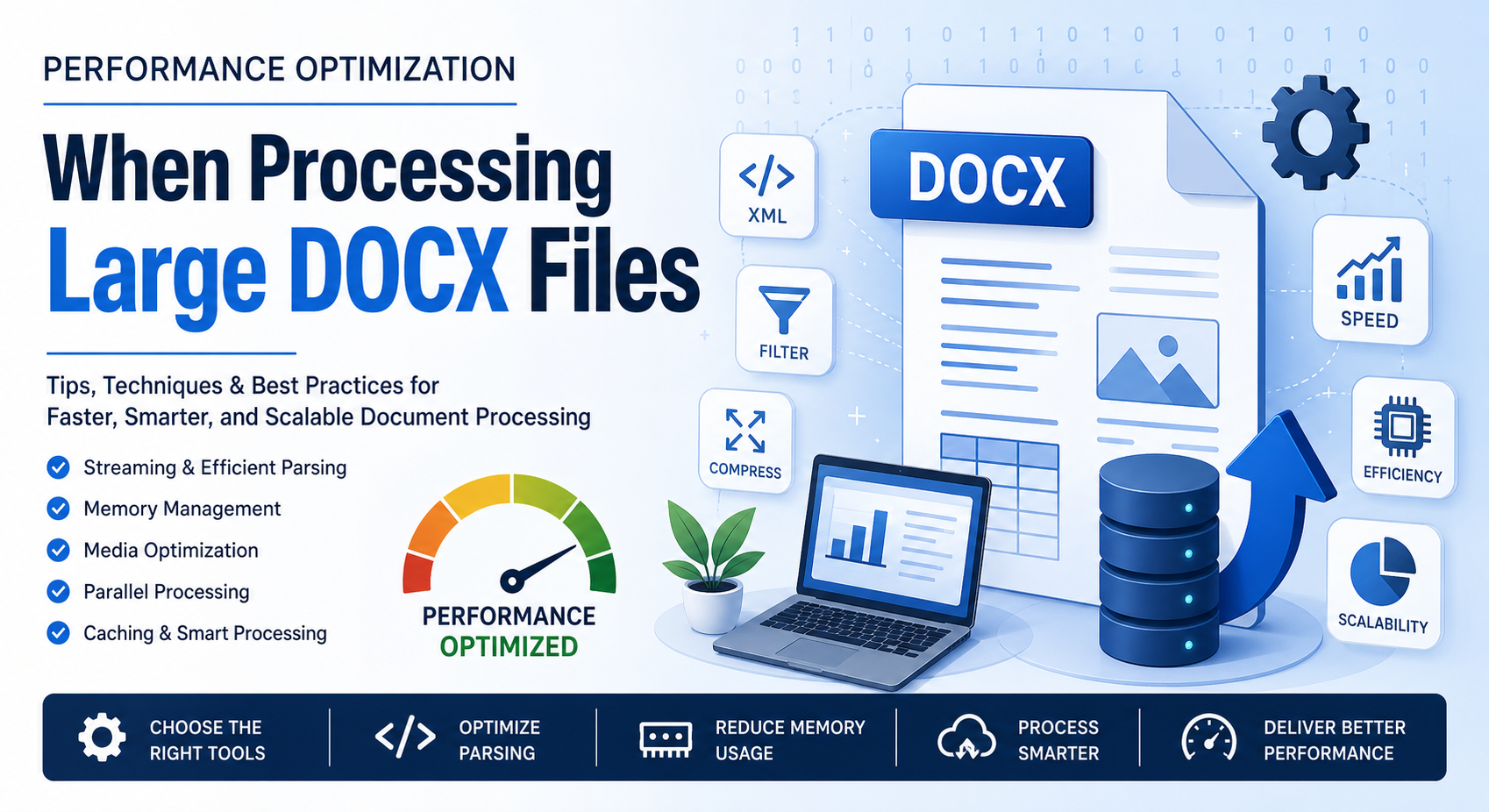 Come elaborare efficientemente file DOCX di grandi dimensioni (Consigli su velocità e memoria)